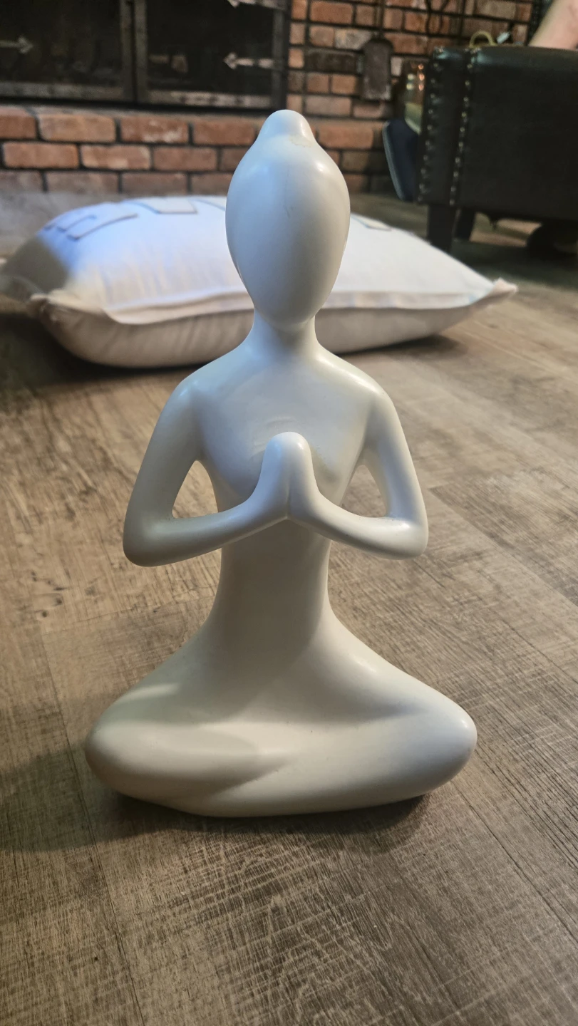 White Abstract Yoga Figurine