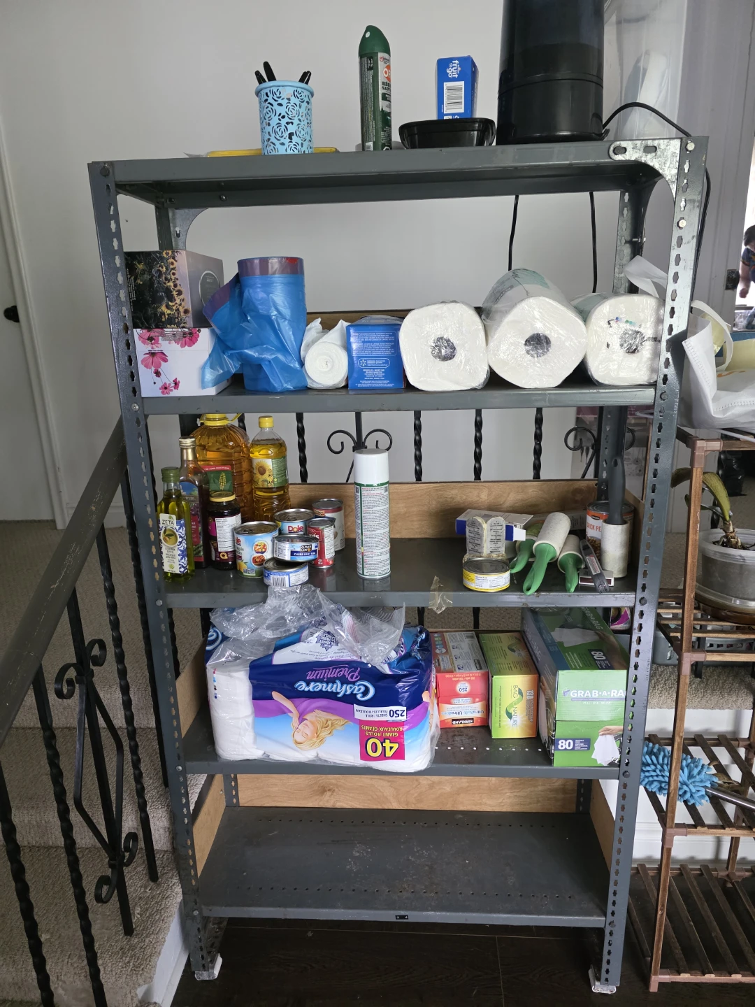 Grey Metal Shelving Unit - photo 3