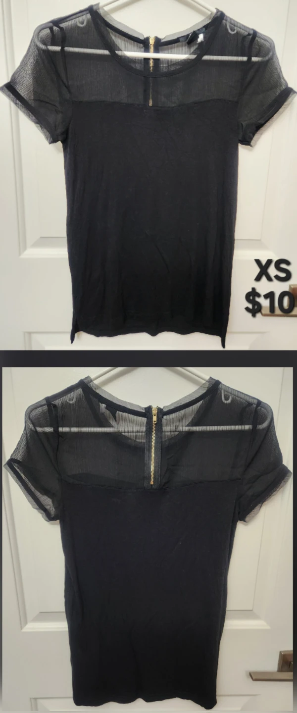 Black Sheer Top