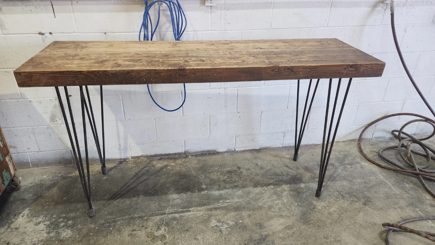 Title: Rustic Reclaimed Wood Console Table
