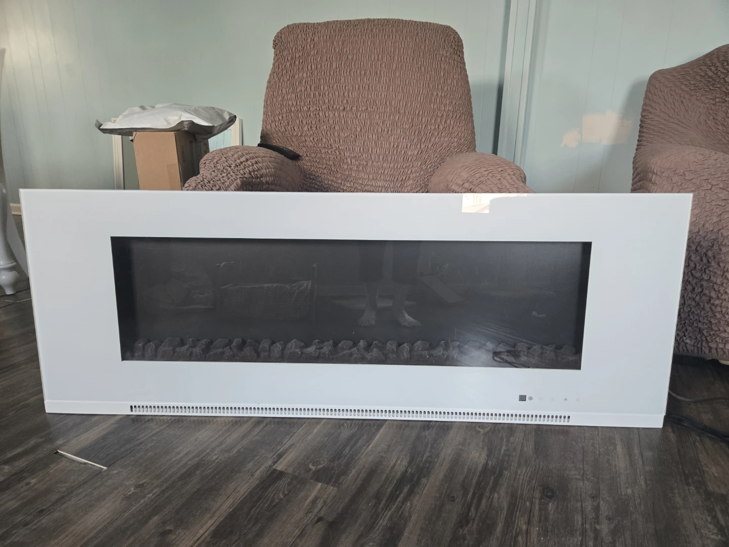 White Electric Fireplace