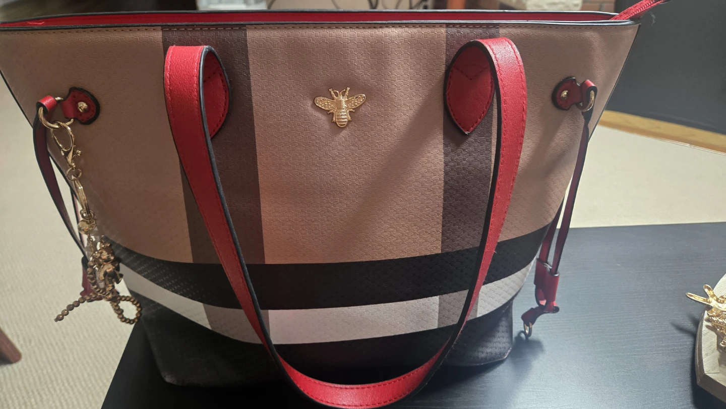 Tote Bag with Bee Emblem