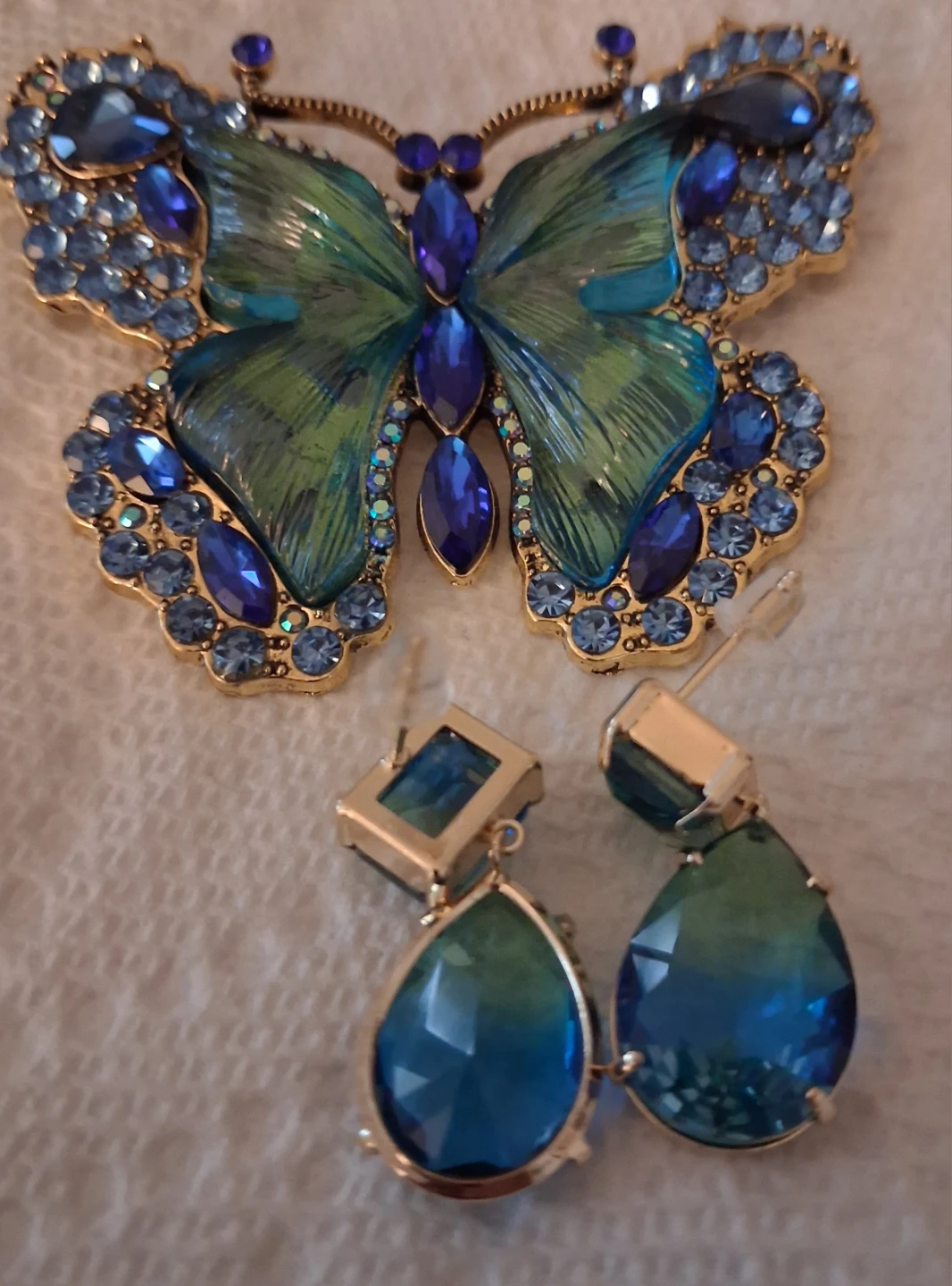 Butterfly Brooch and Earrings Set - photo 3