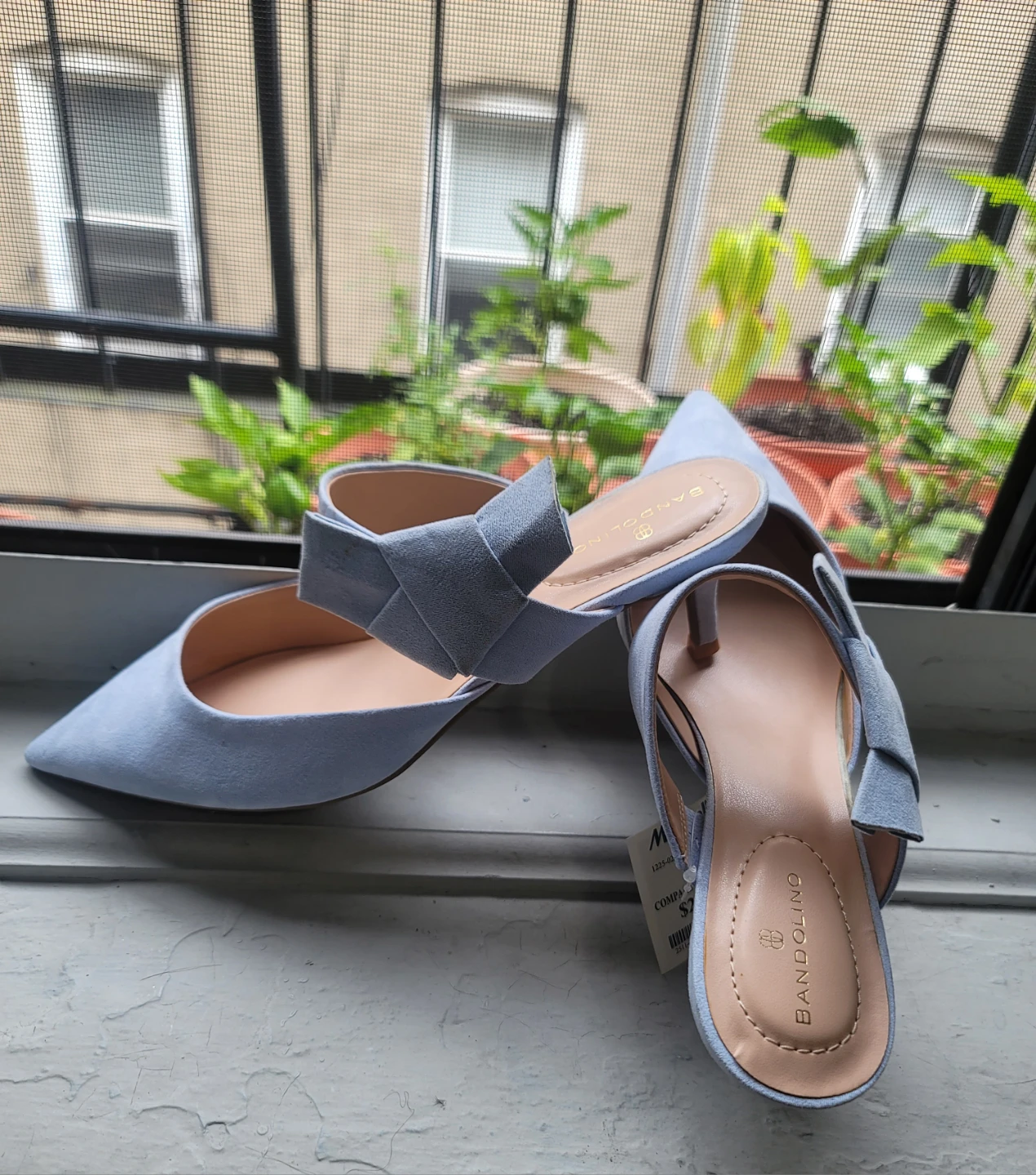 Bandolino Light Blue Pointed Toe Slingback Heels - photo 3
