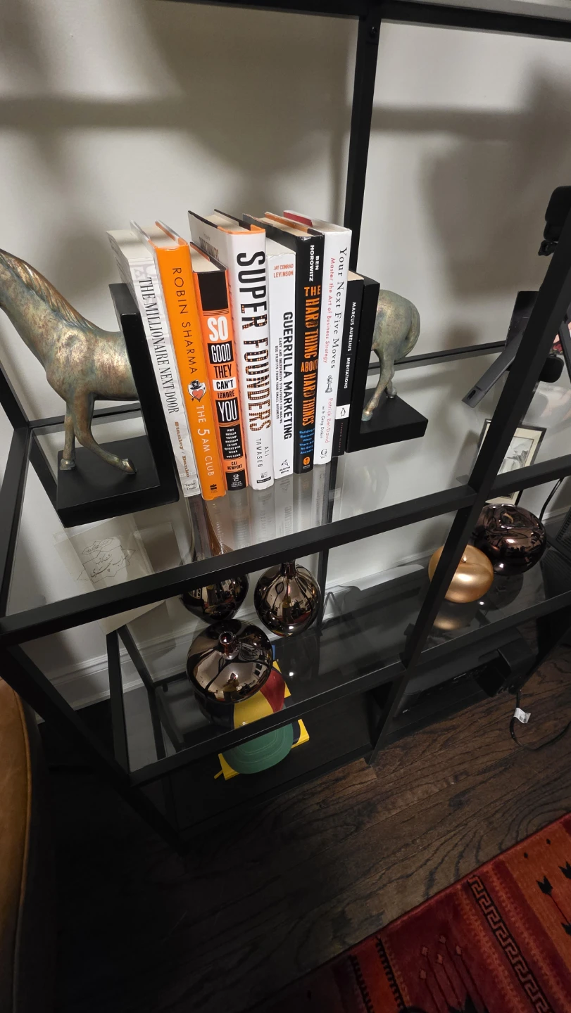 IKEA VITTSJÖ Shelf Unit - Black-Brown/Glass - photo 5