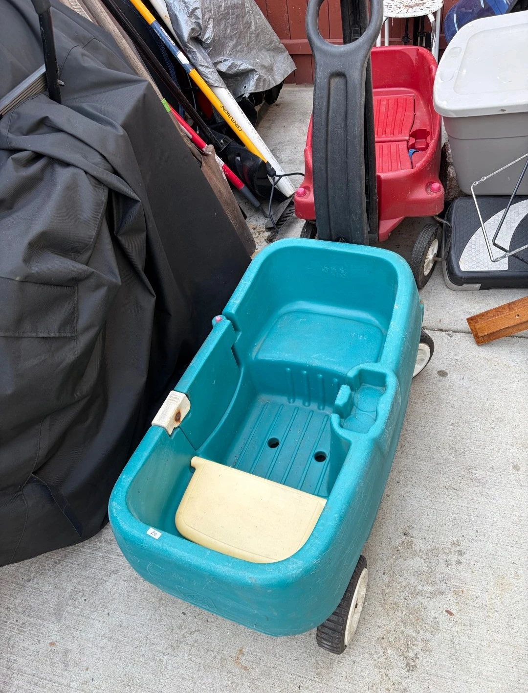 Teal Plastic Wagon