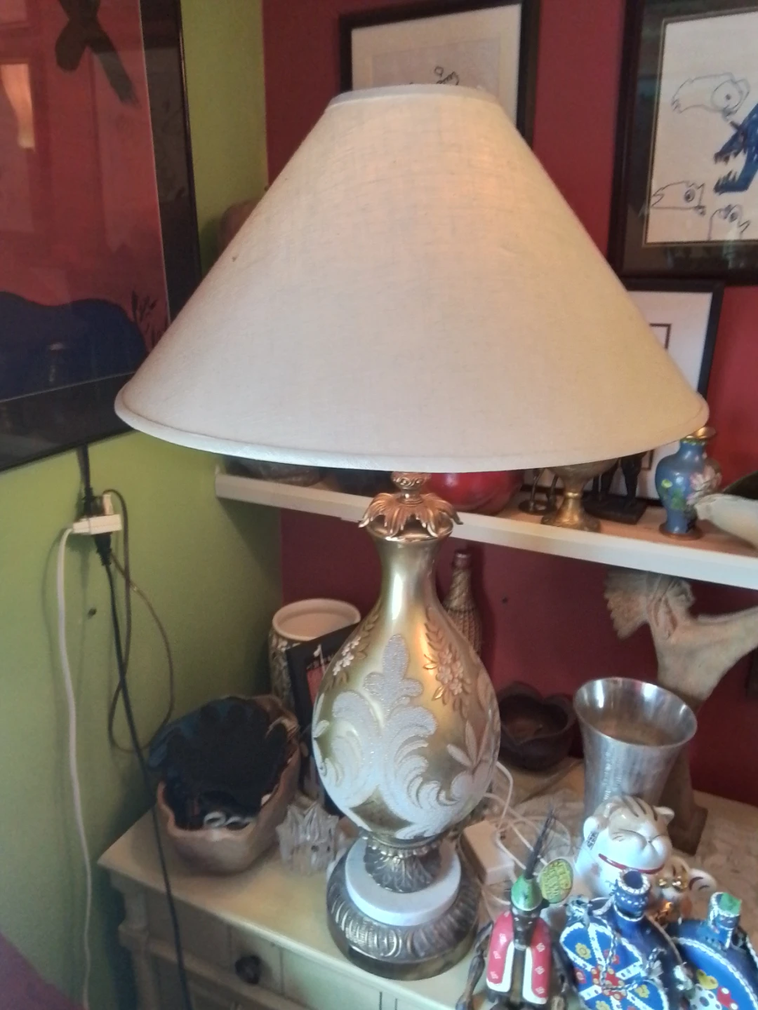 STUNNING 1960s Hollywood Regency Grand Statement Table Lamp - photo 2