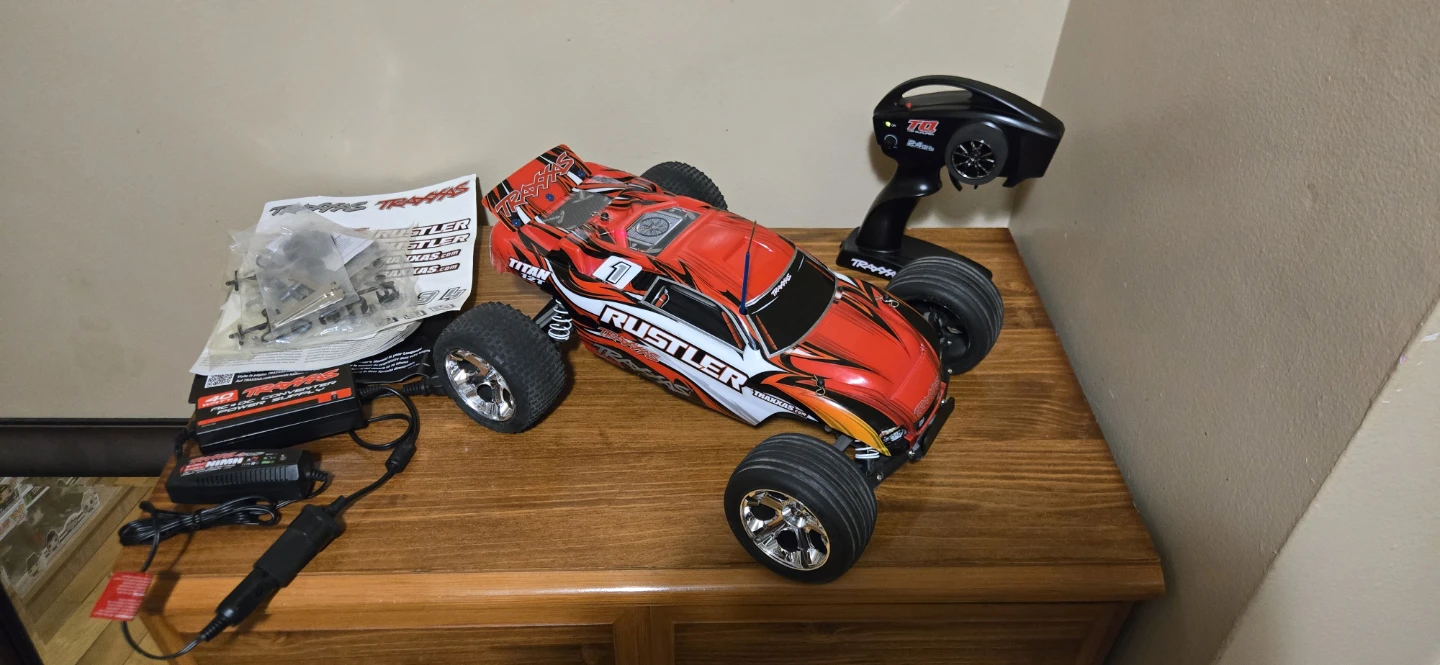 Traxxas 1/10 Rustler 2WD Extreme RedX RC. - photo 4