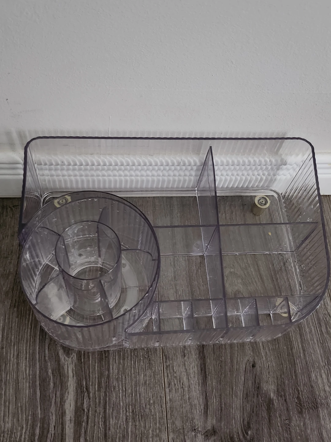 Clear Plastic Makeup Organizer with Compartments