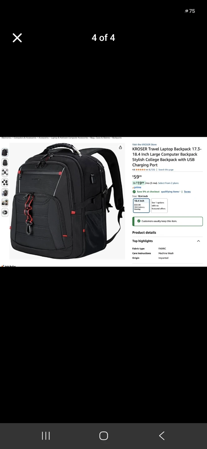 KROSER Travel Laptop Backpack - photo 3