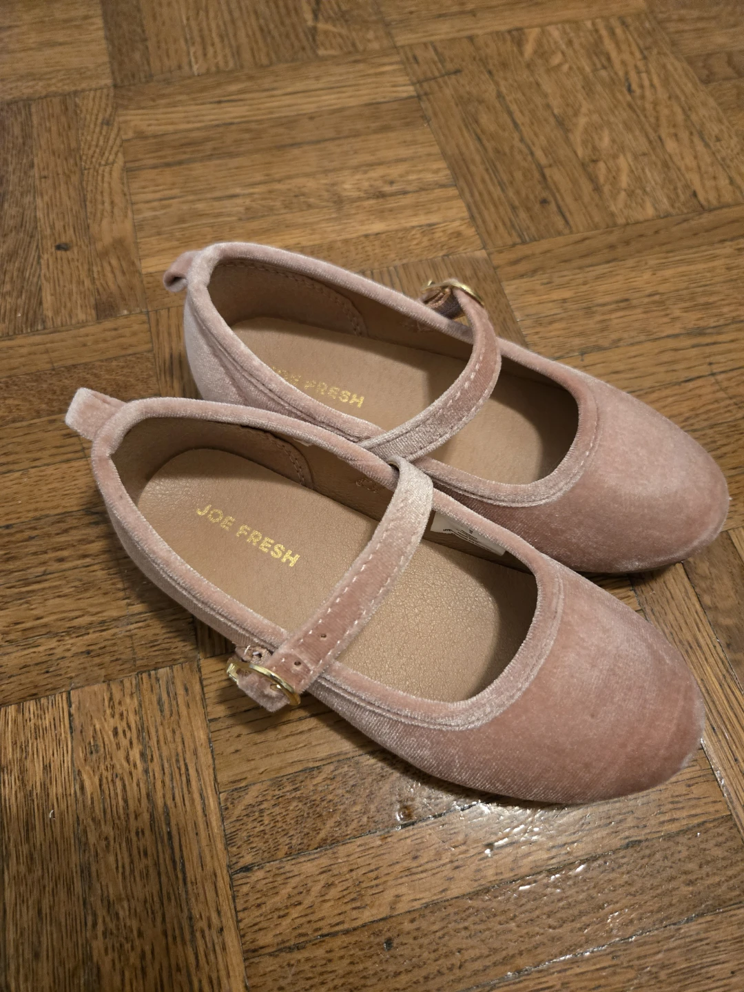 Joe Fresh Pink Velvet Mary Jane Shoes - Size 12 - photo 2