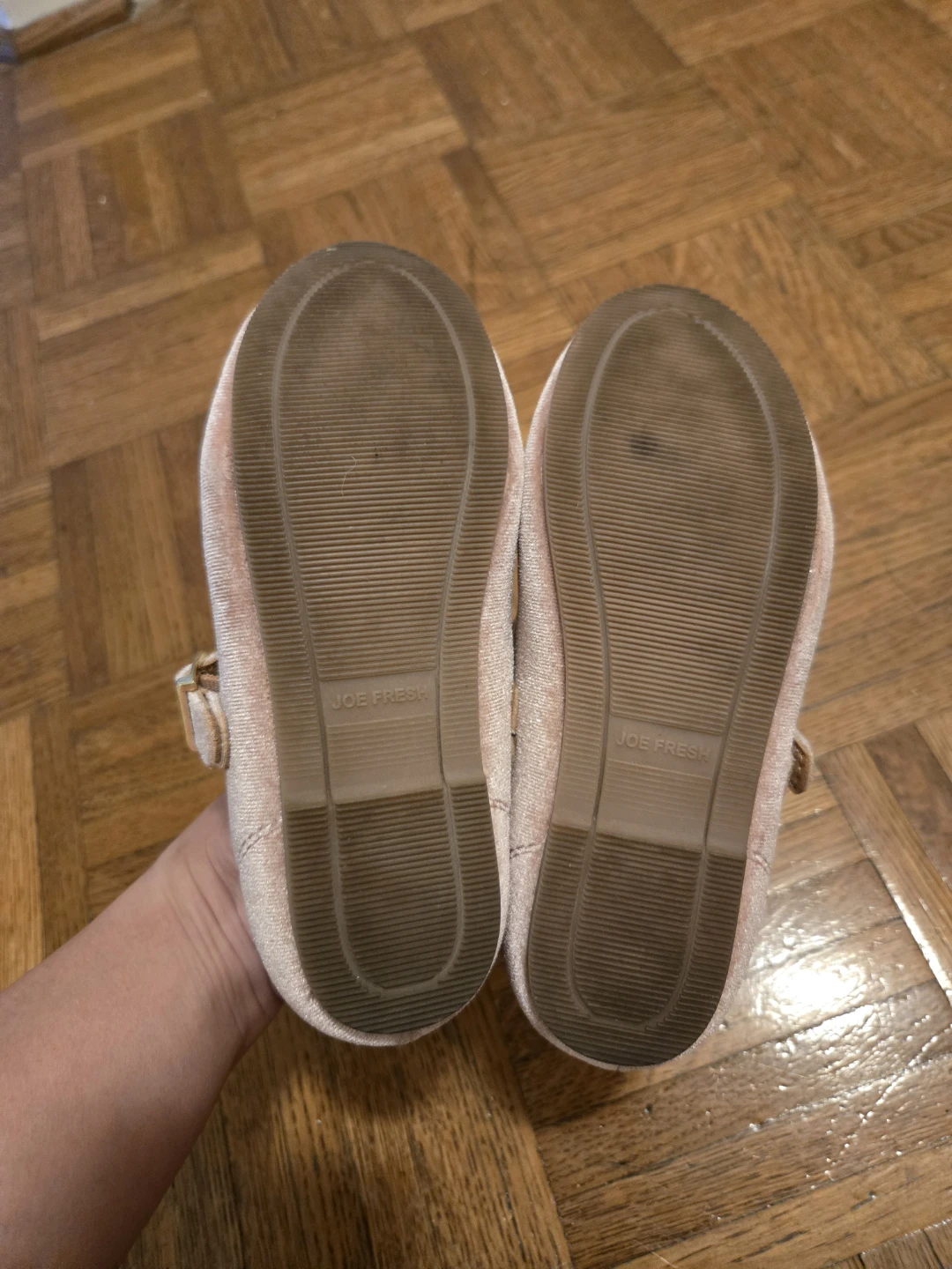 Joe Fresh Pink Velvet Mary Jane Shoes - Size 12 - photo 4