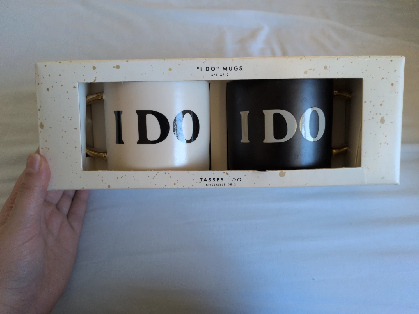 Indigo "I Do" Mugs - Set of 2