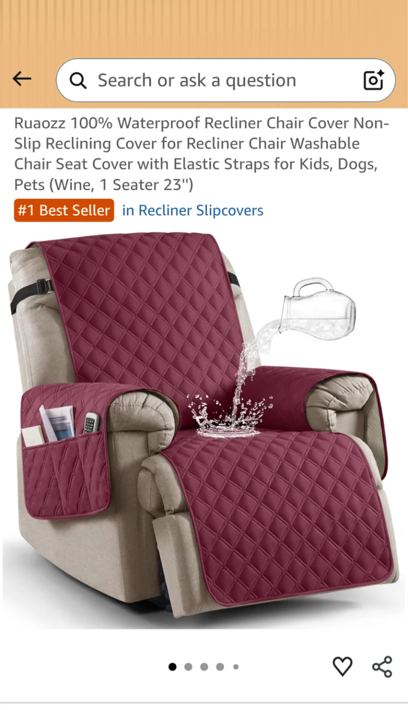 Recliner chair cover - photo 2