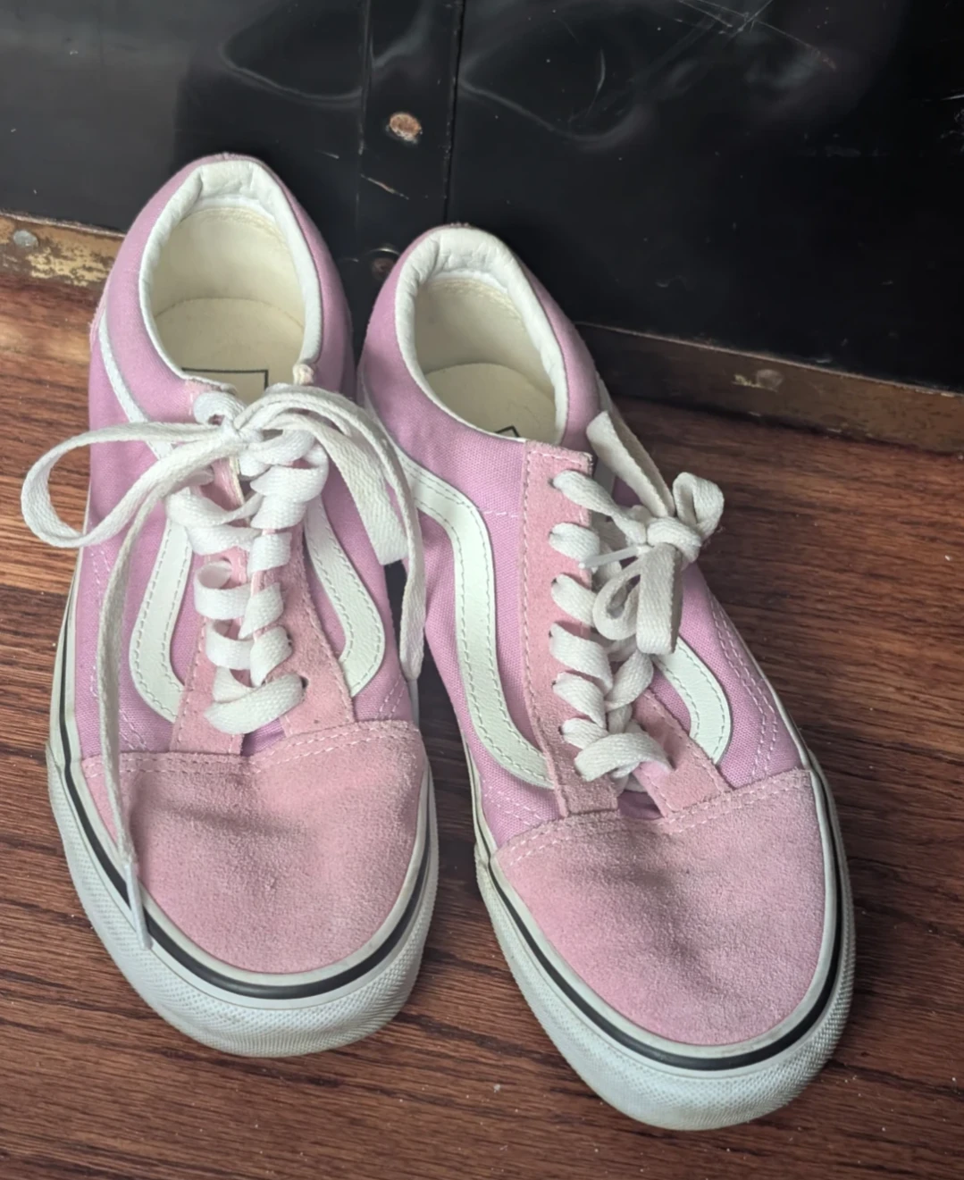 Vans Old Skool Pink Suede Canvas Shoes