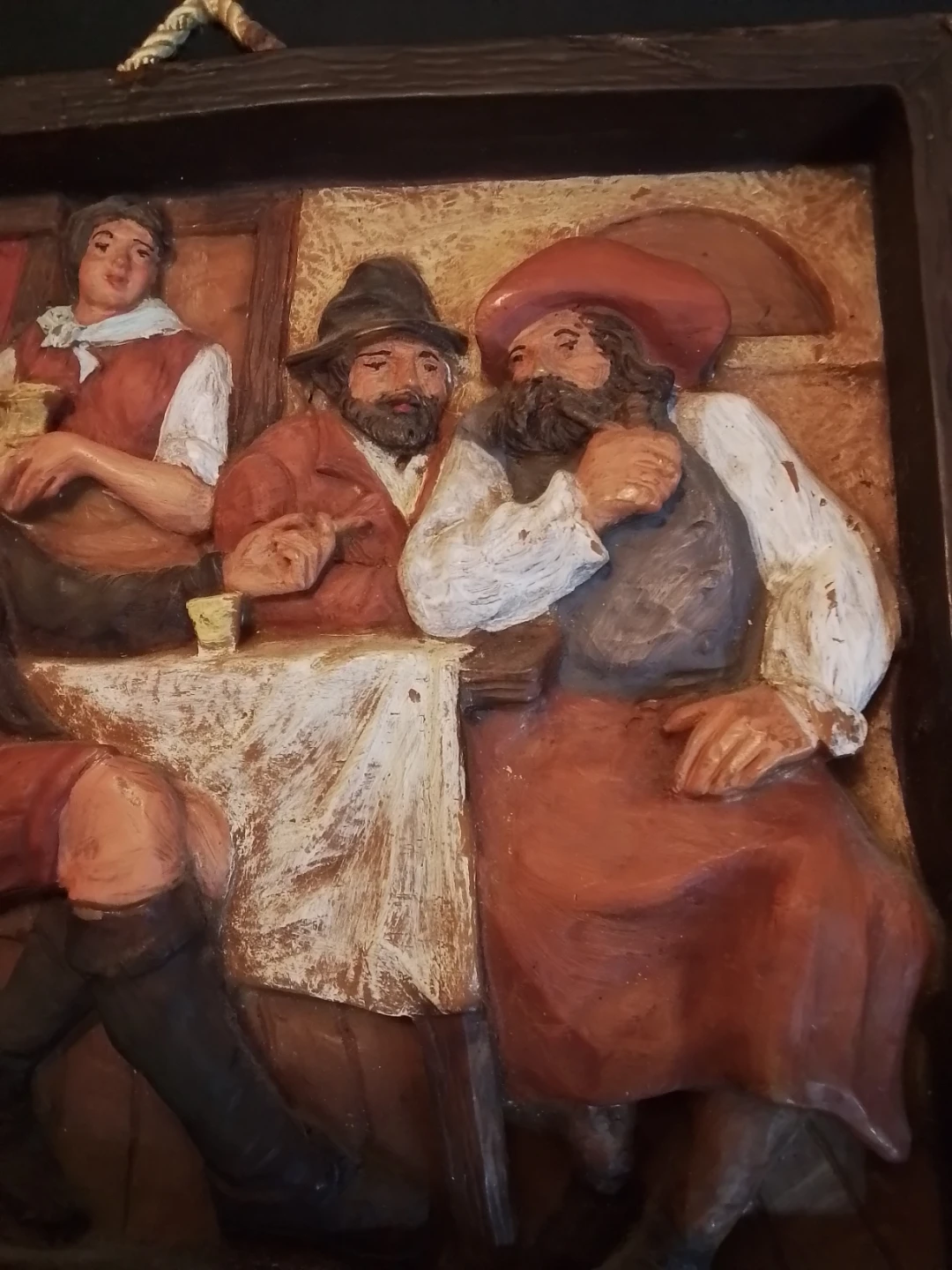 Vintage Günter Kerzen 3D Wax Relief Tavern Plaque - photo 4