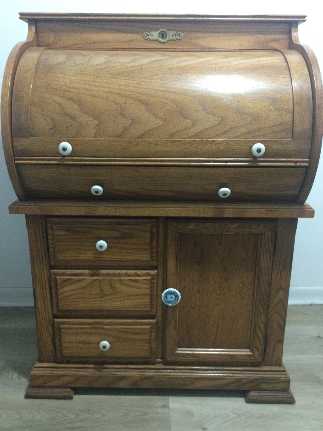 Oak Roll Top Desk