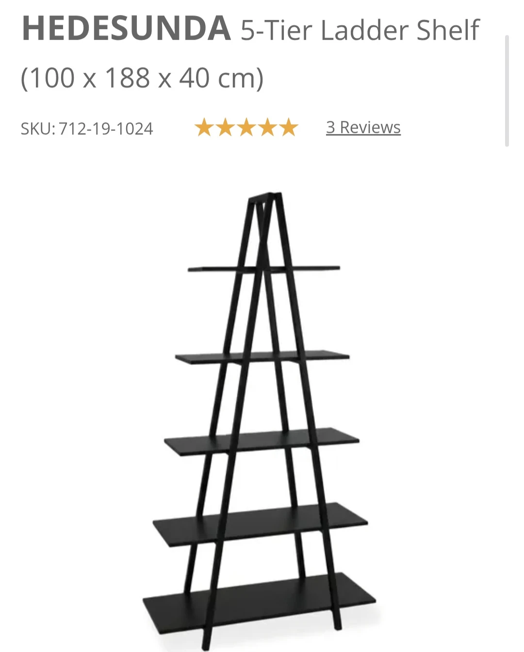 HEDSUNDA 5-Tier Ladder Shelf