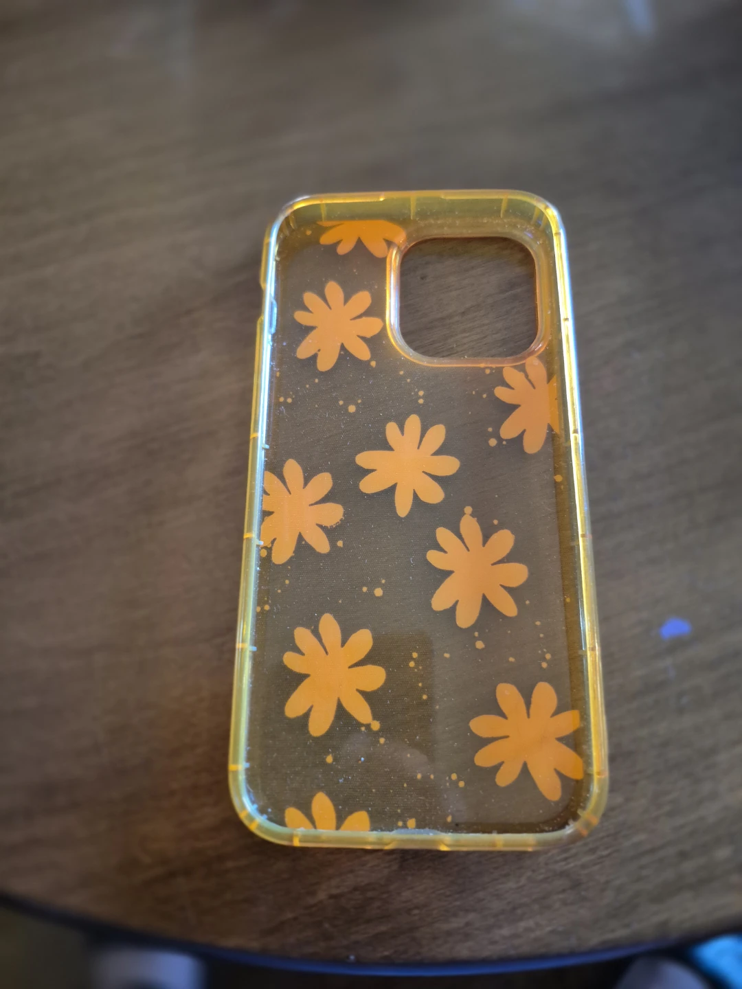 Clear floral iPhone case