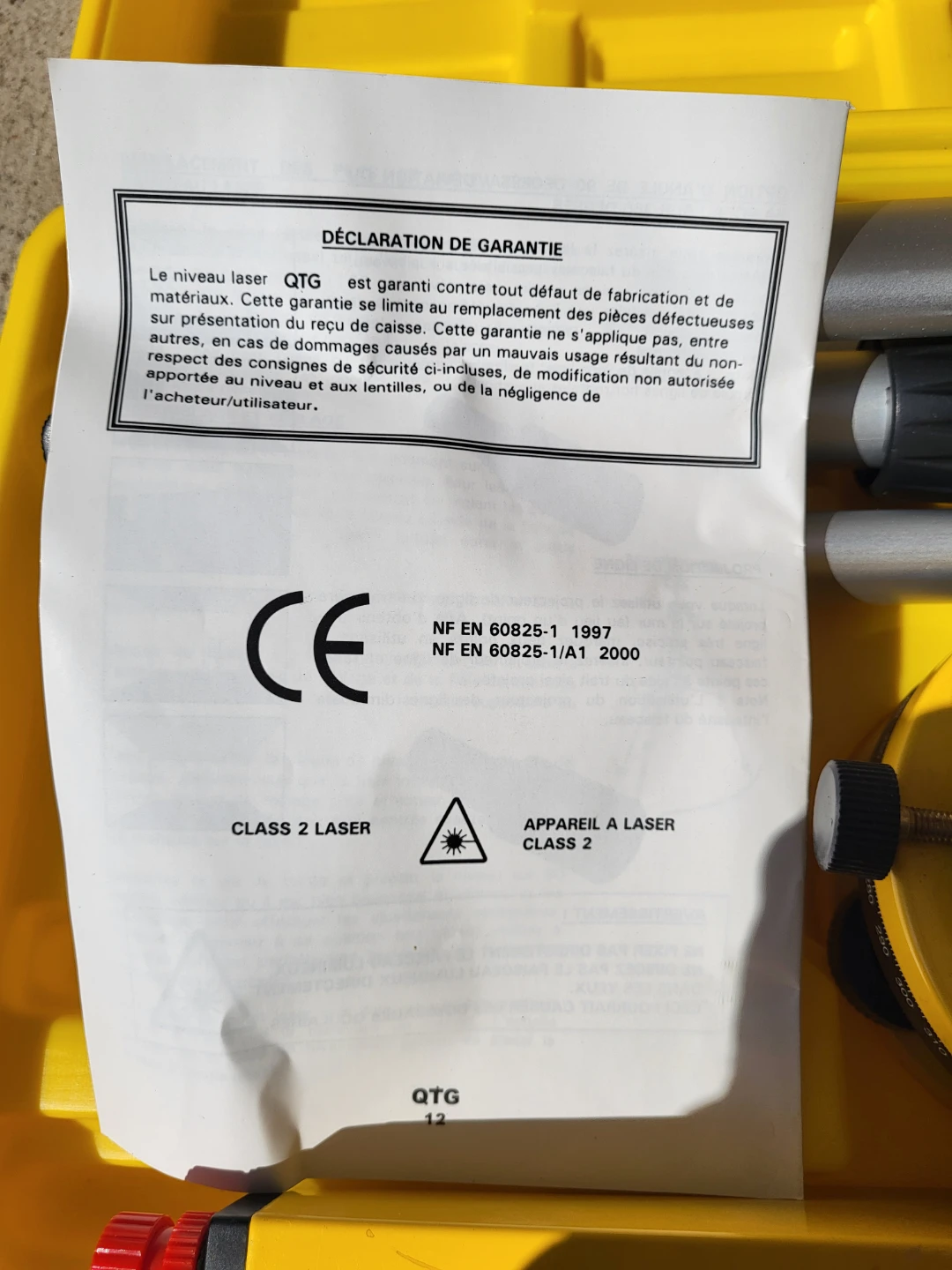 QTG Laser Level Kit with Tripod and Case - photo 3