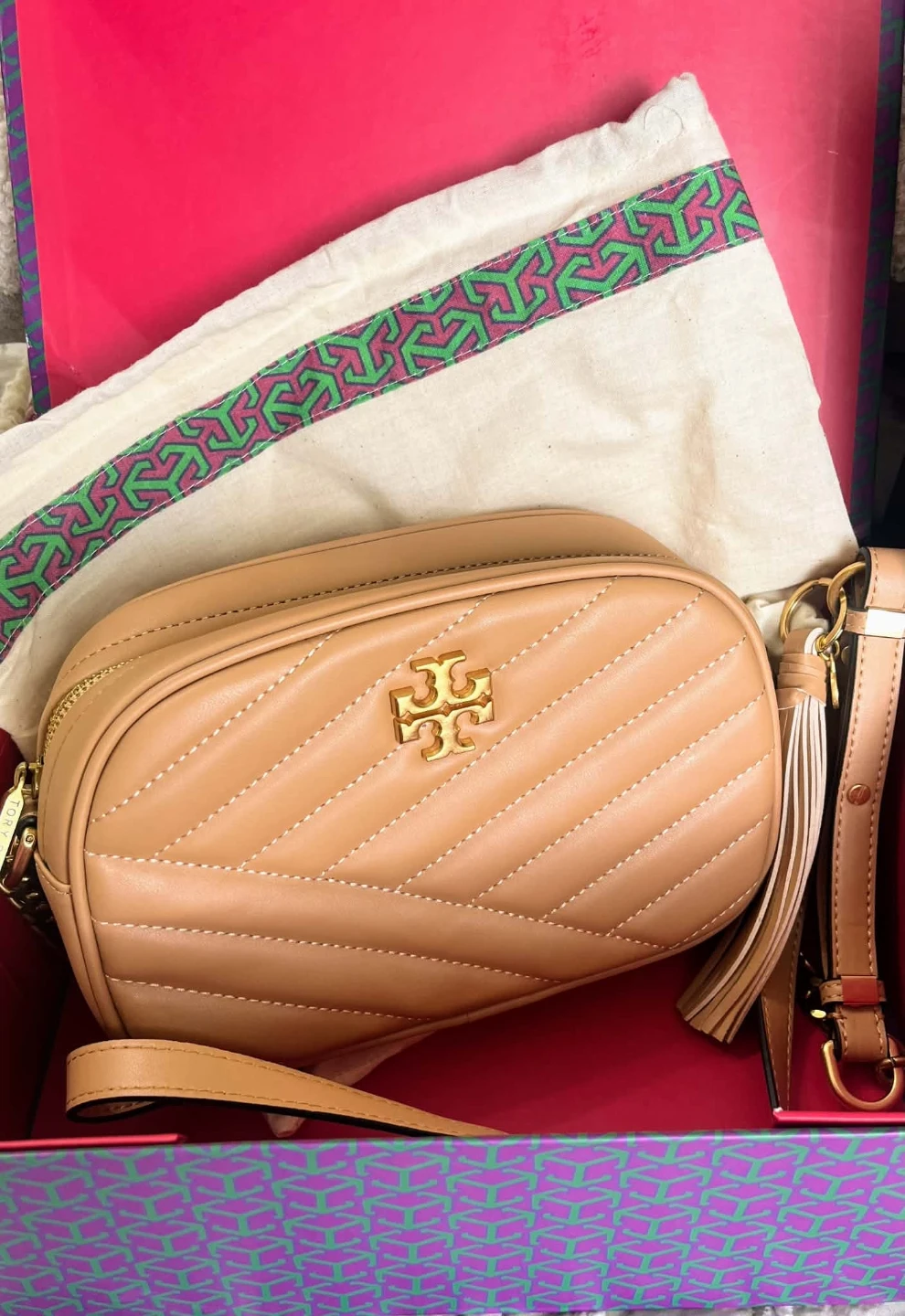 Tory Burch Kira Chevron Small Camera Bag
