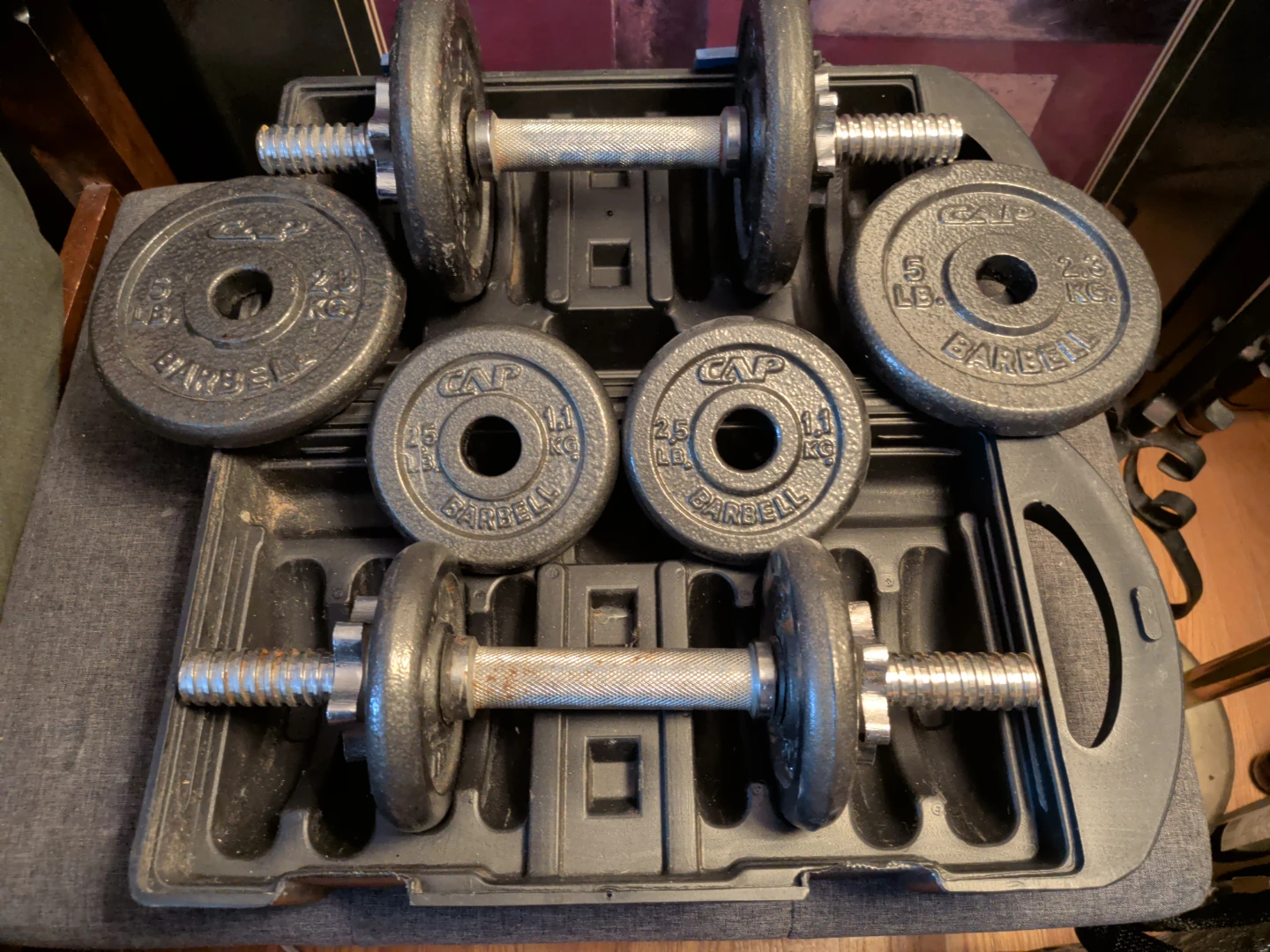 $60 CAP Barbell Dumbbell Set with Case