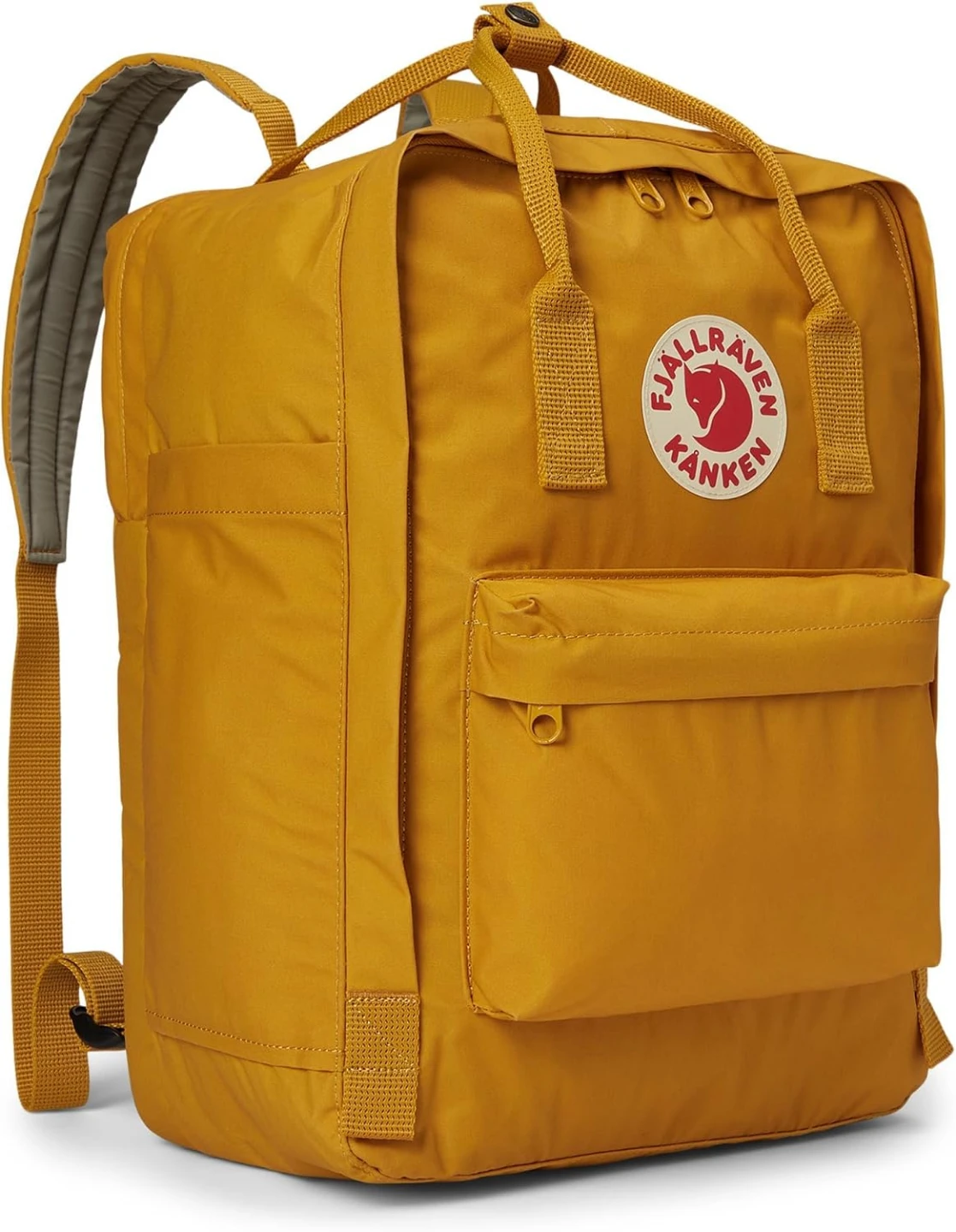 Fjallraven Kanken Yellow Backpack Light Weight Pocket Bag Ochre