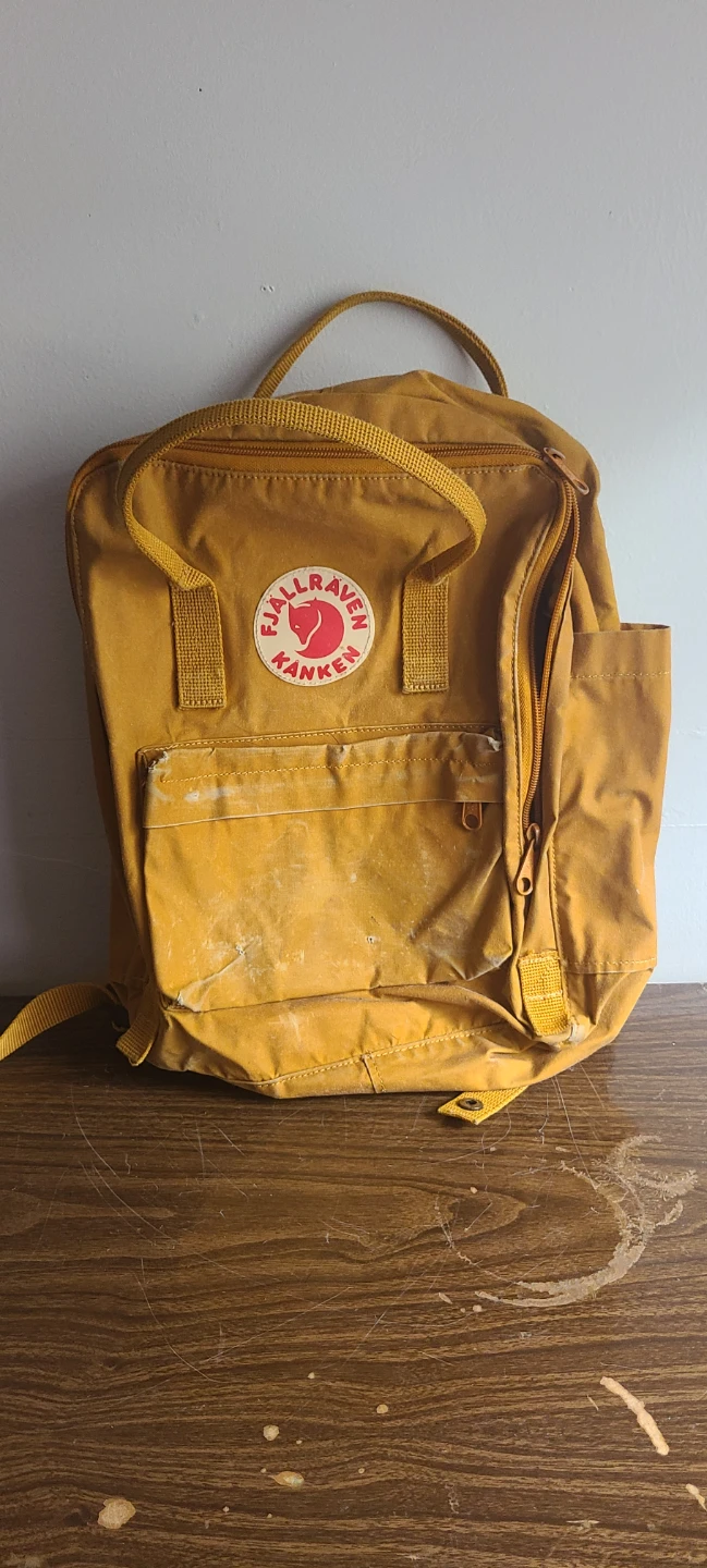 Fjallraven Kanken Yellow Backpack Light Weight Pocket Bag Ochre - photo 2
