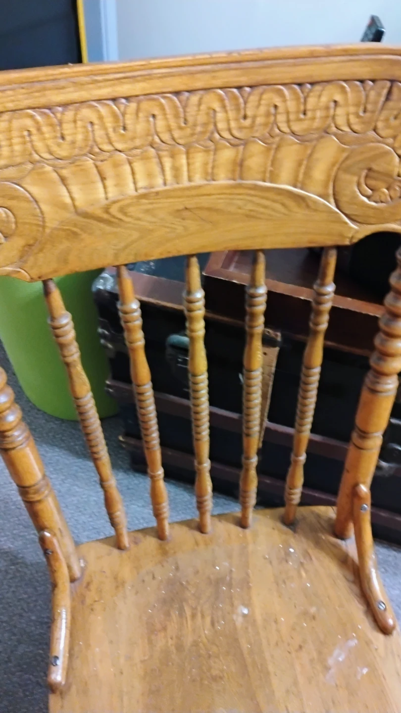 Vintage Wooden Accent Chair - photo 4