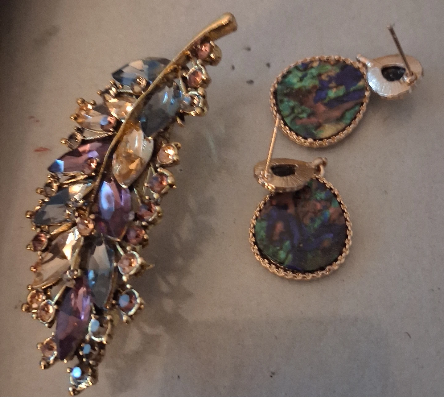 Brooch and Earrings Set
