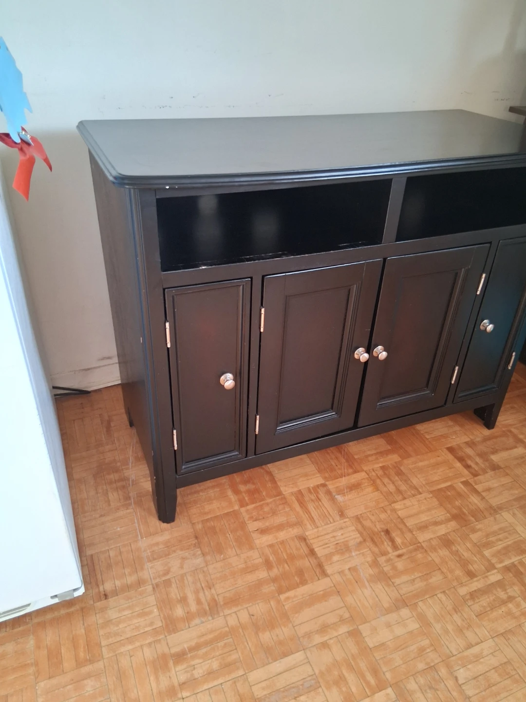 Black Media Console with Storage - photo 2