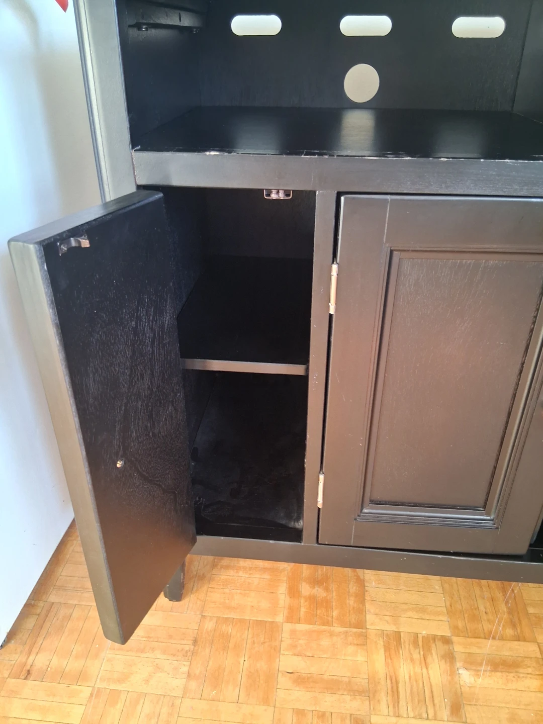 Black Media Console with Storage - photo 3