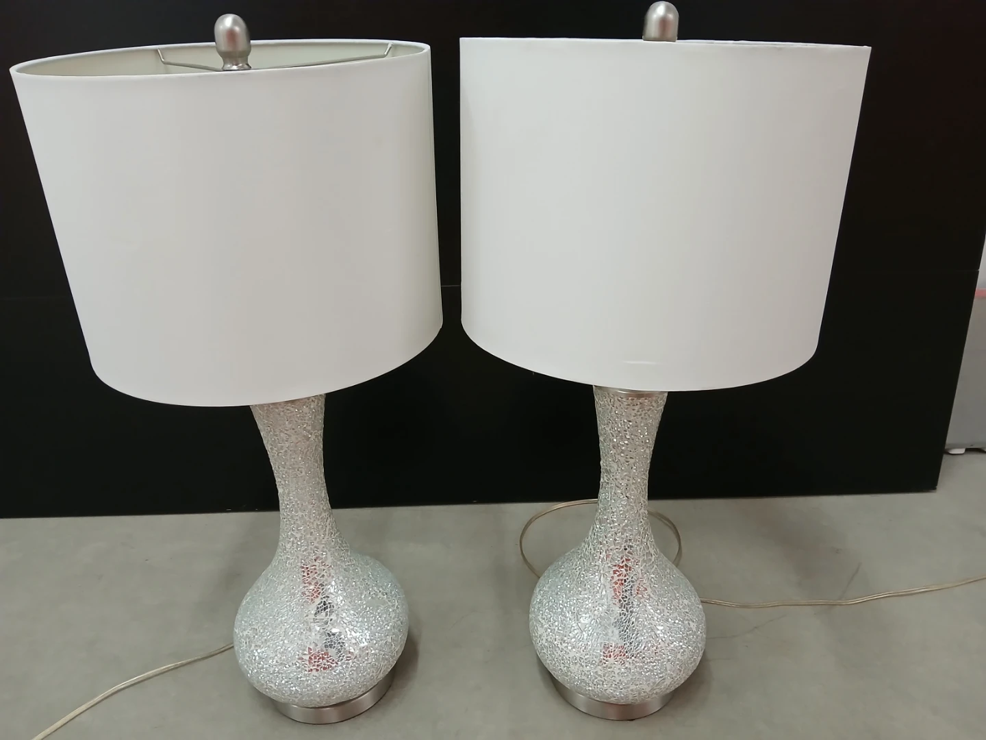 Set of 2 Mirrored Mosaic Table Lamps - photo 4