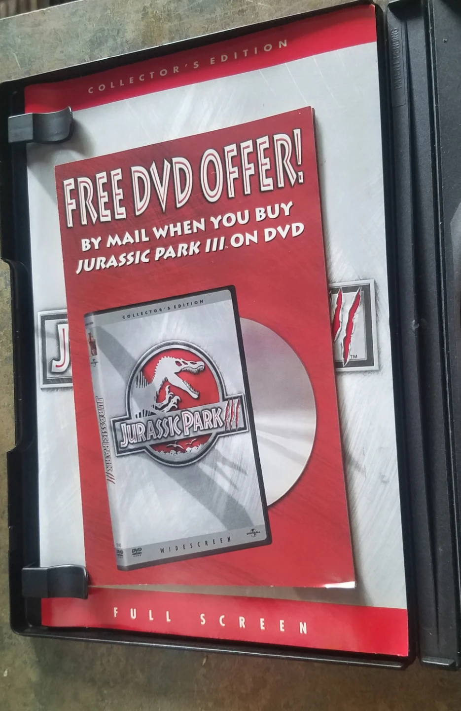 Jurassic Park III Collectors Edition DVD Excellent Condition - photo 5