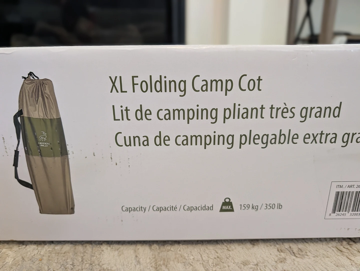 Unopened Box - Hidden Wild XL Folding Camp Cot - photo 2