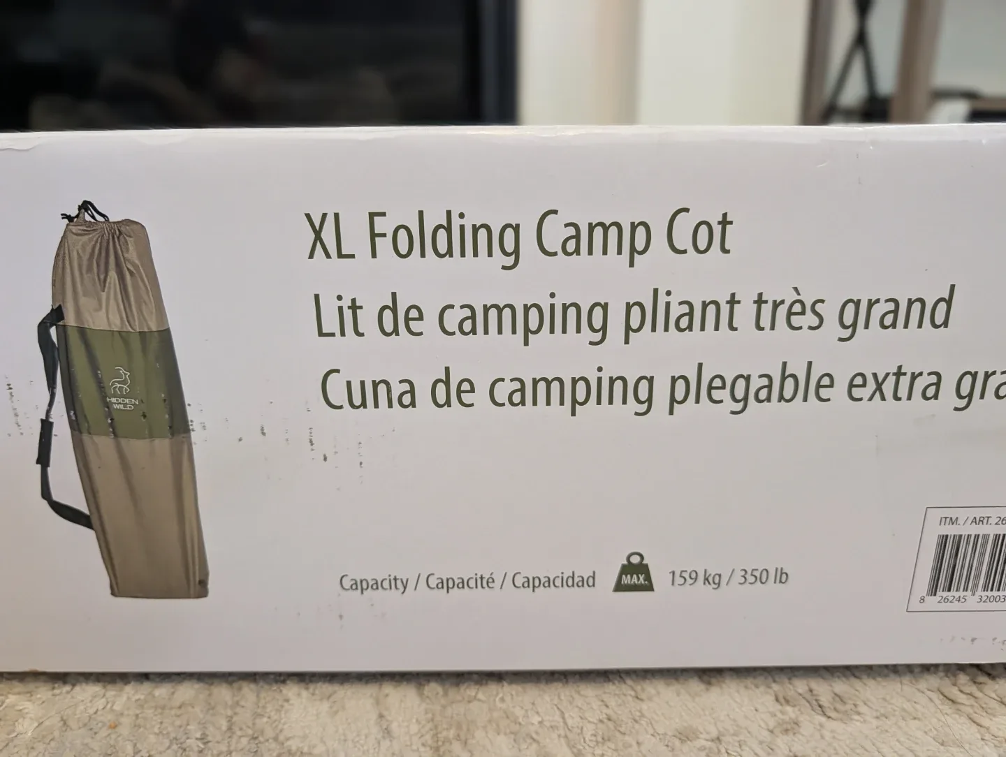 Unopened Box - Hidden Wild XL Folding Camp Cot - photo 2