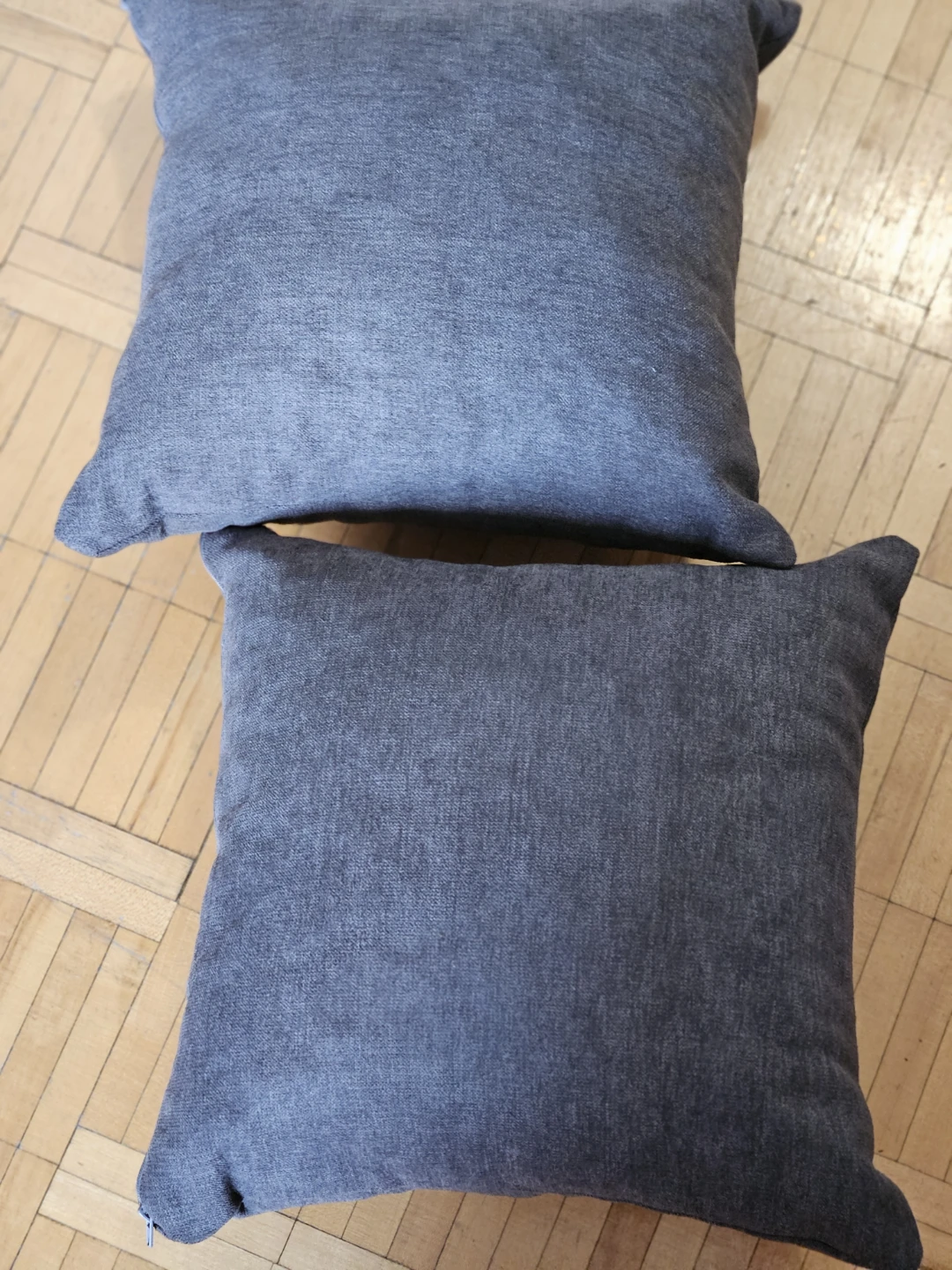 2 Grey Throw Pillows