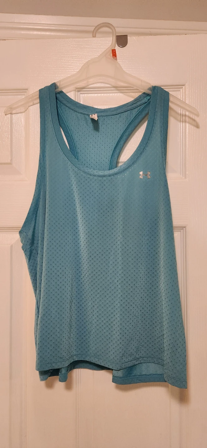 Under Armour Heat Gear Tank Top - Light Blue - Large