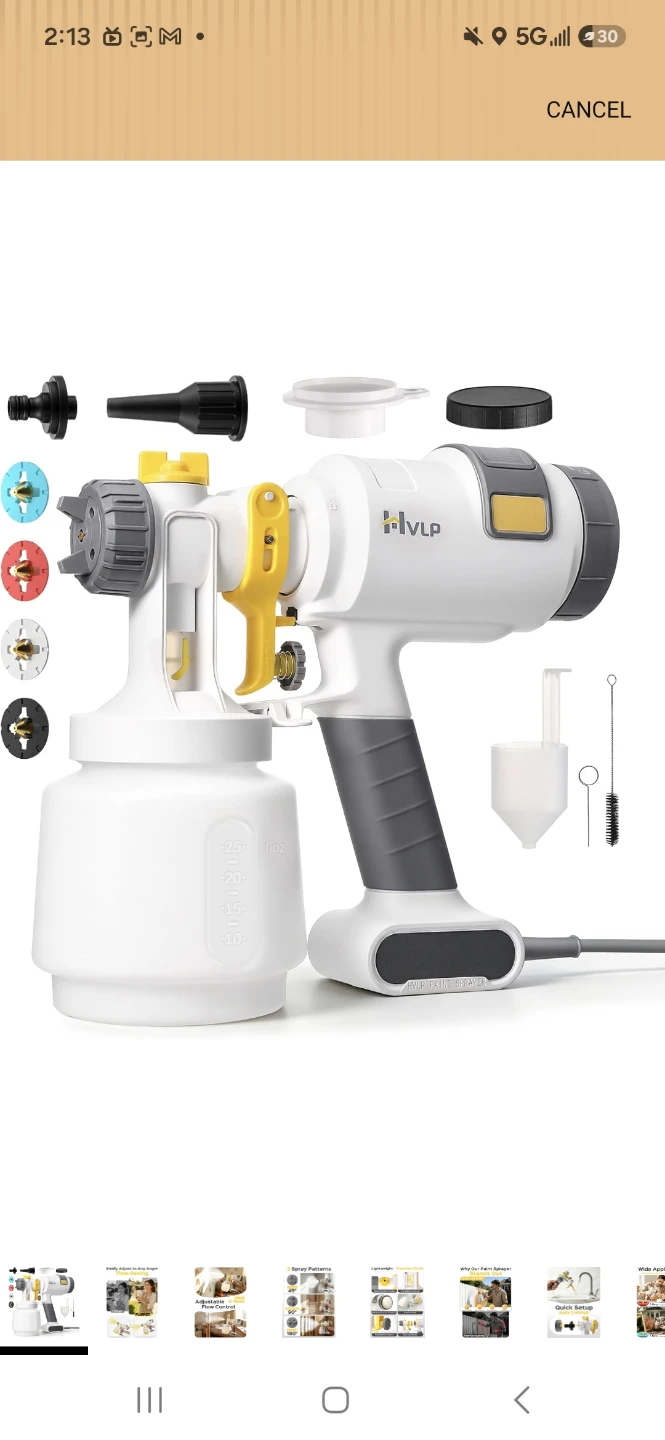 HVLP Paint Sprayer with Adjustable Flow Control