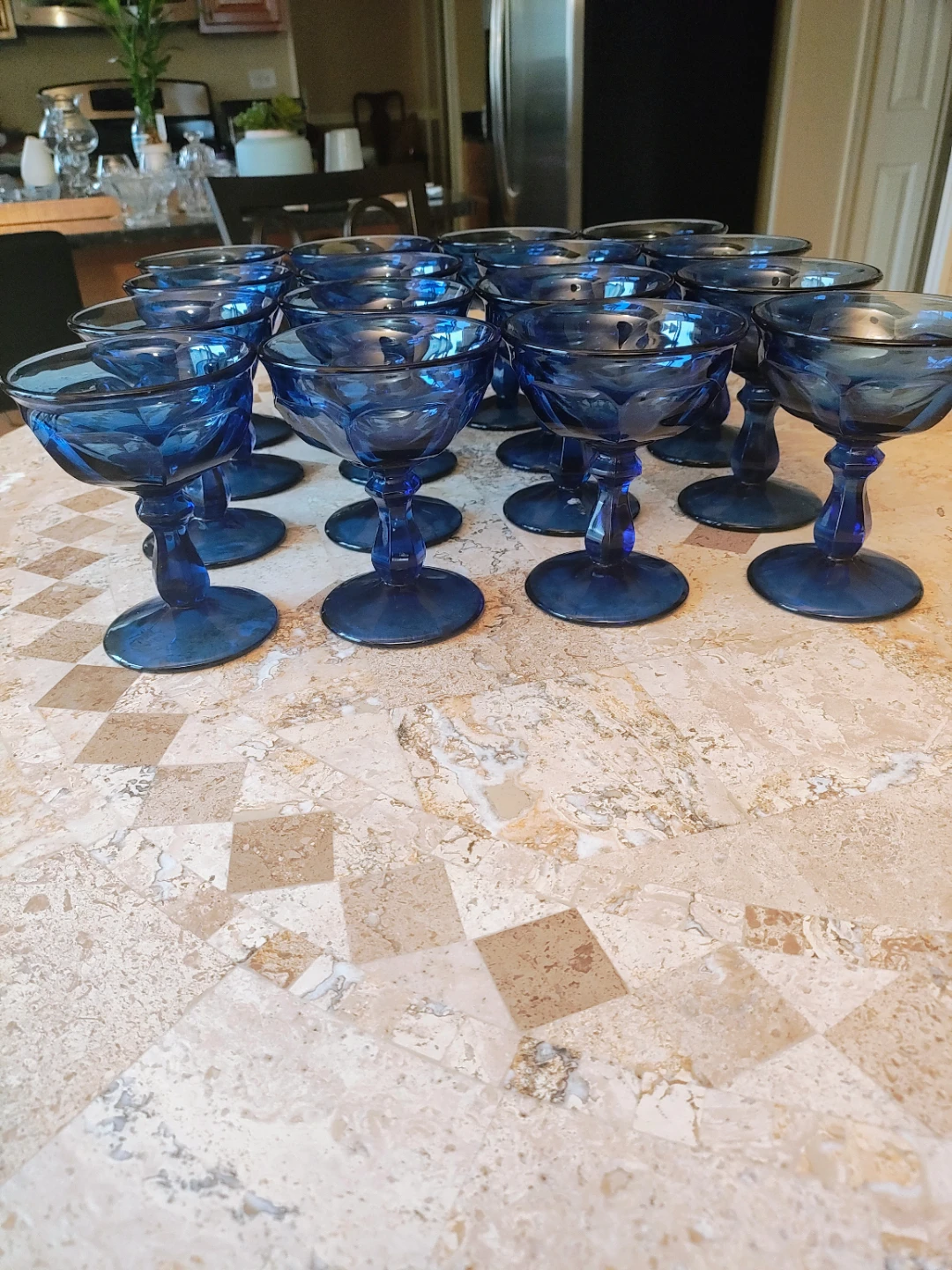 Set of 16 Imperial Glass Cobalt Goblets - photo 2