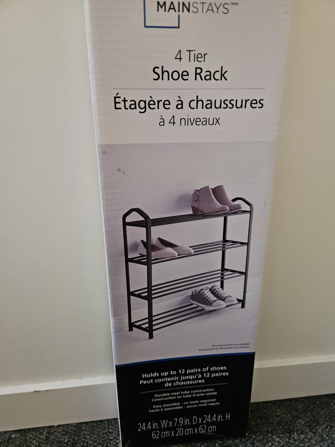 Mainstays 4 Tier Shoe Rack