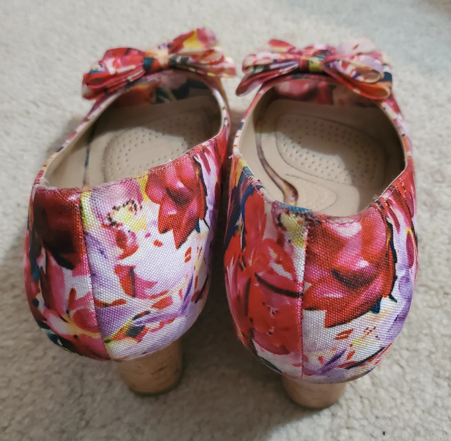 Women's Floral Wedge Shoes - photo 4
