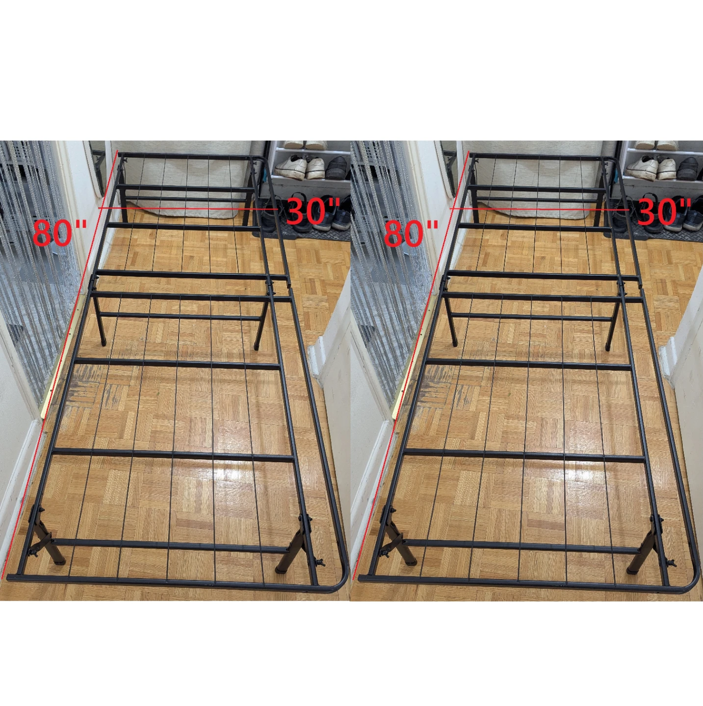 Size Queen 80x60" Portable Folding Metal Platform Bed