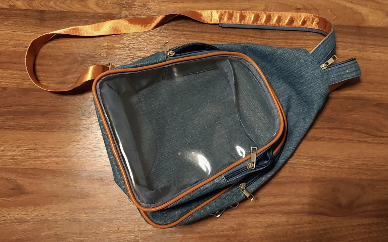 Denim Ita Bag Backpack/Crossbody Bag - Adjustable Strap