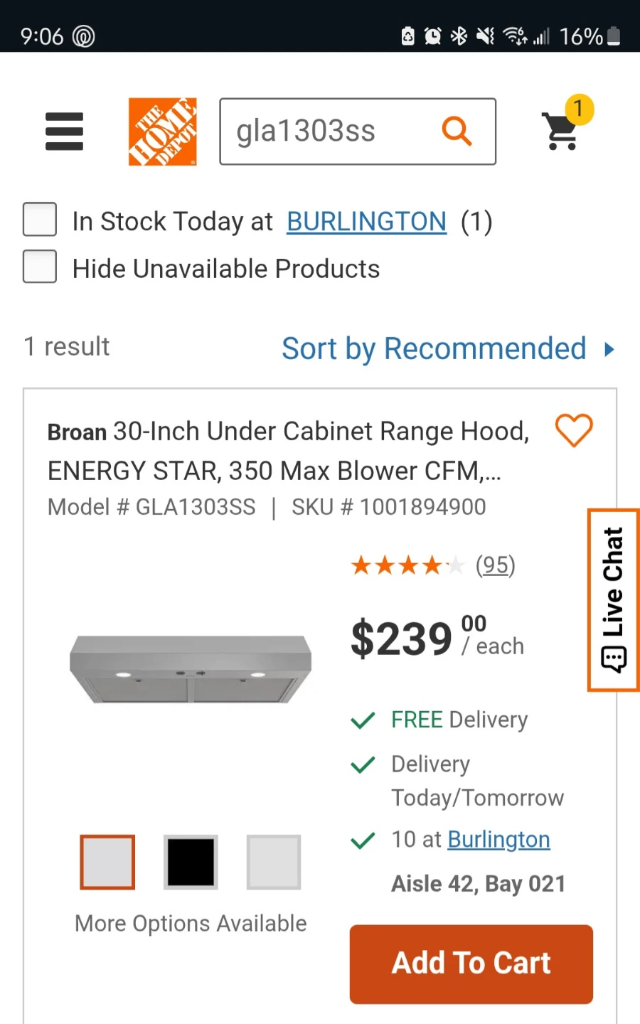 Broan NuTone_Range Hood under cabinet - photo 5