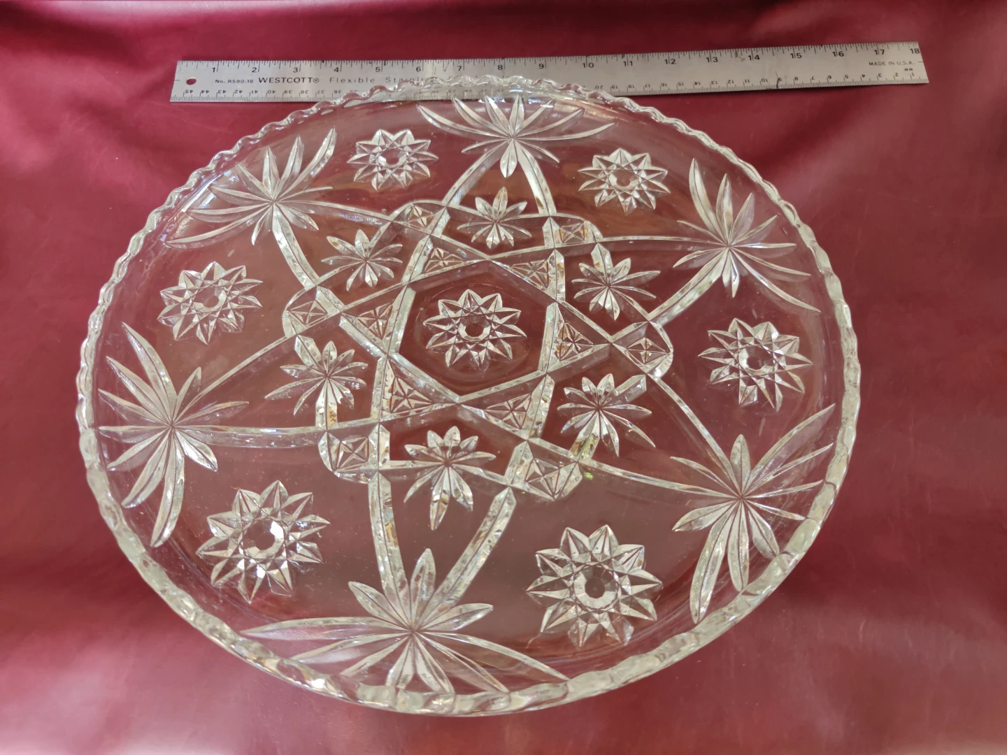 Cut Glass Serving Platter