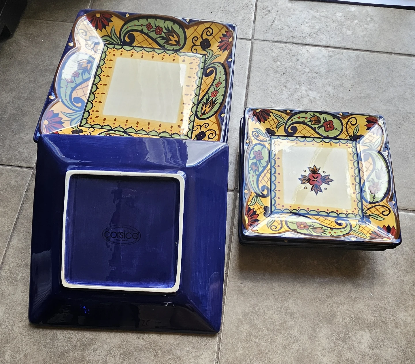 Corsica Square Plates - 6 Dinner plates and 4 Salad plates - photo 5