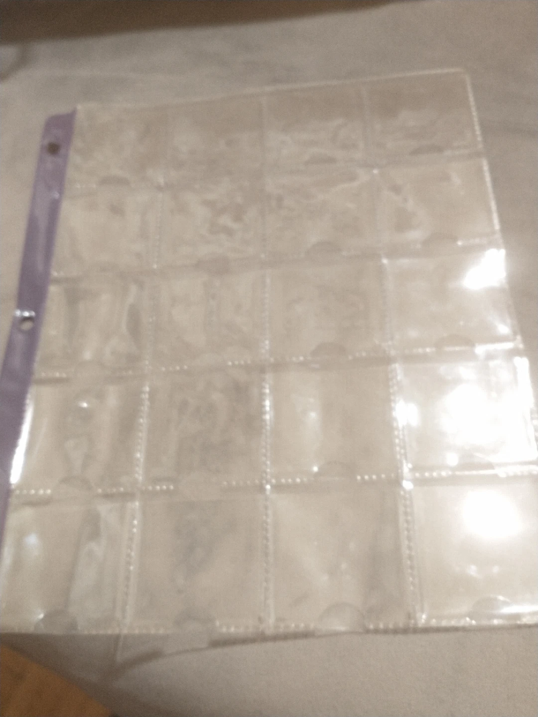 20 blank plastic coin display pages, good condition - photo 2