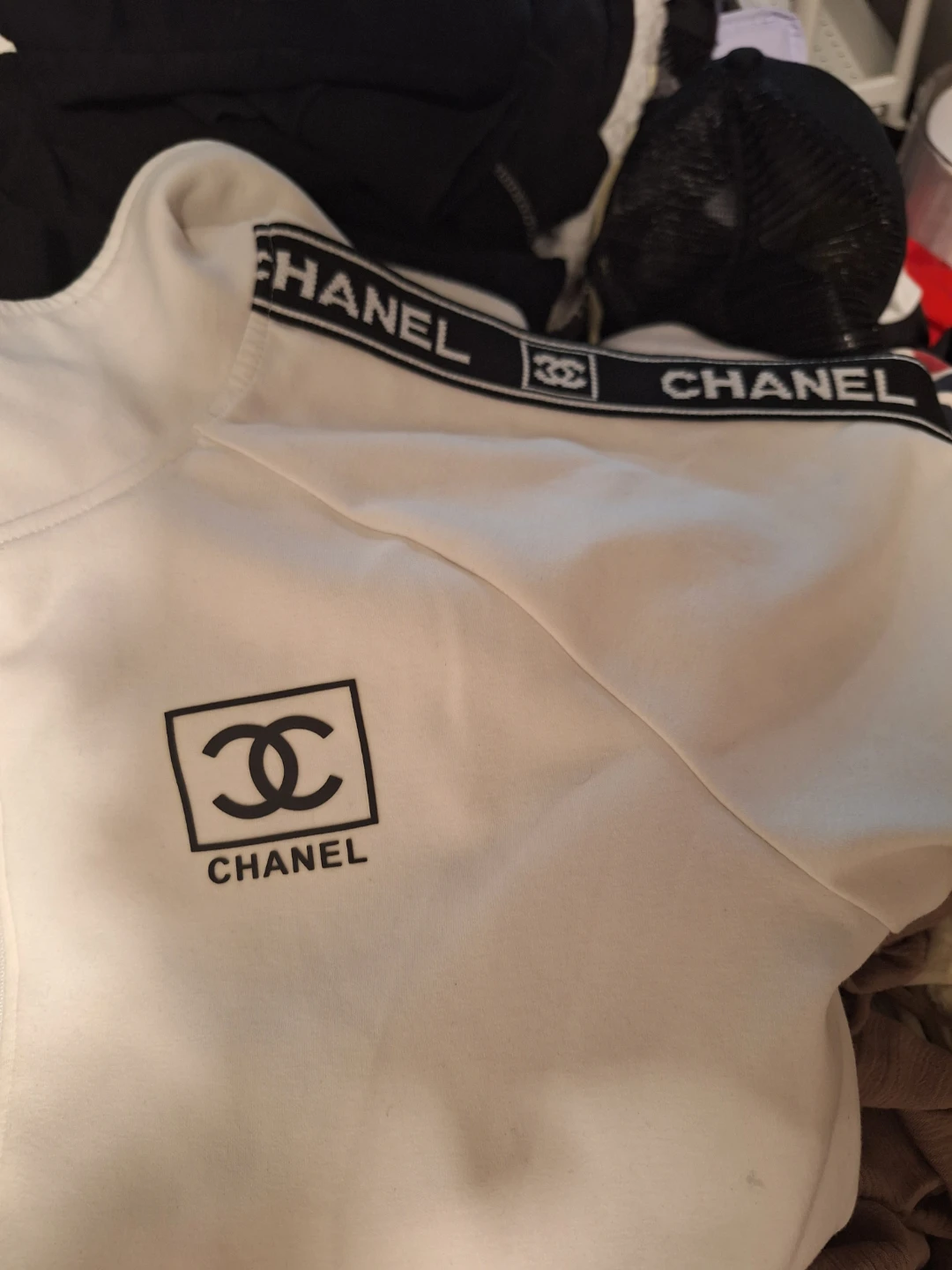 Chanel White Track Jacket