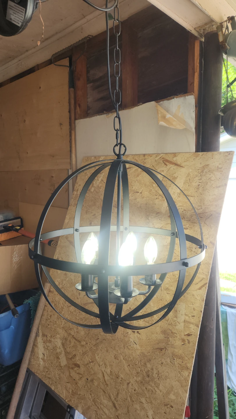 Black Metal Globe Chandelier